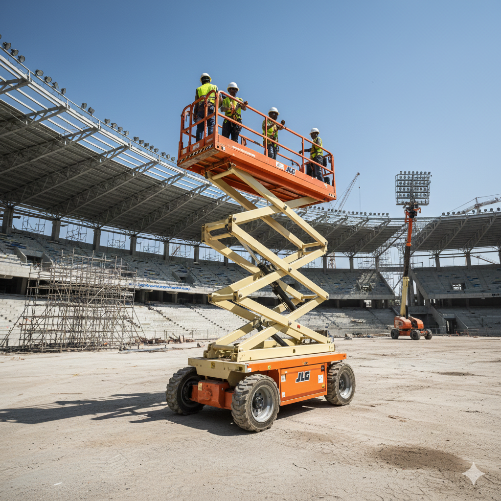 Cherry picker for facade work